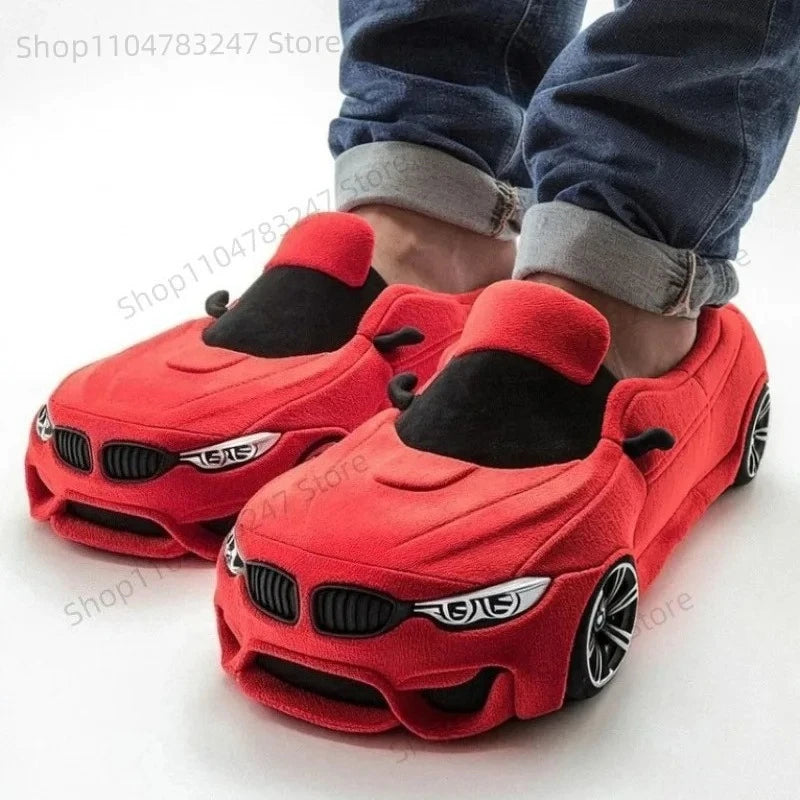 Vehicle Shape Car Plush Slippers 