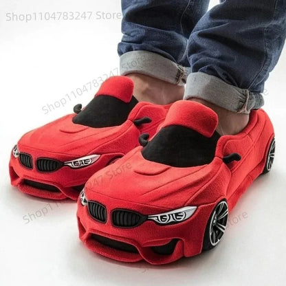 Vehicle Shape Car Plush Slippers 