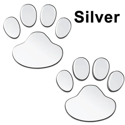 2Pcs/Set 3D Animal Foot Prints Car Sticker