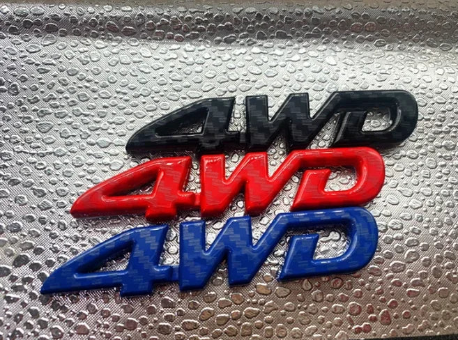 Carbon Fiber 4WD Car Trunk Decal