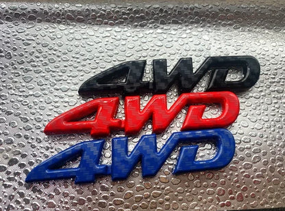 Carbon Fiber 4WD Car Trunk Decal