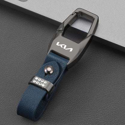 Porte-clés avec étiquette en daim KN