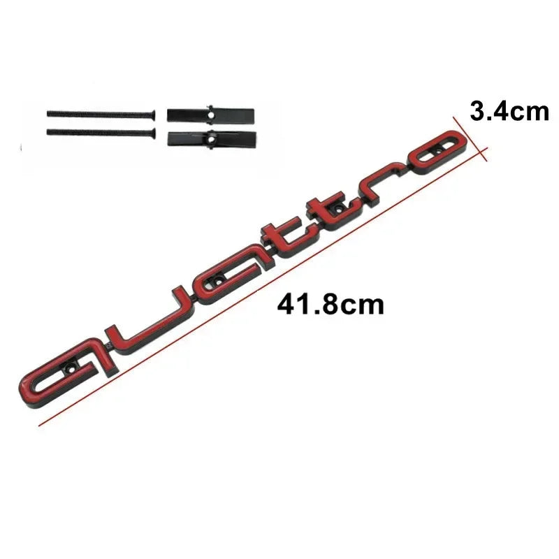 Quattro Emblem 3D-Abzeichen Auto