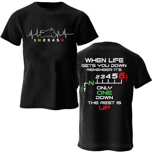 Motorcycle Gear Shift Graphic T-Shirt
