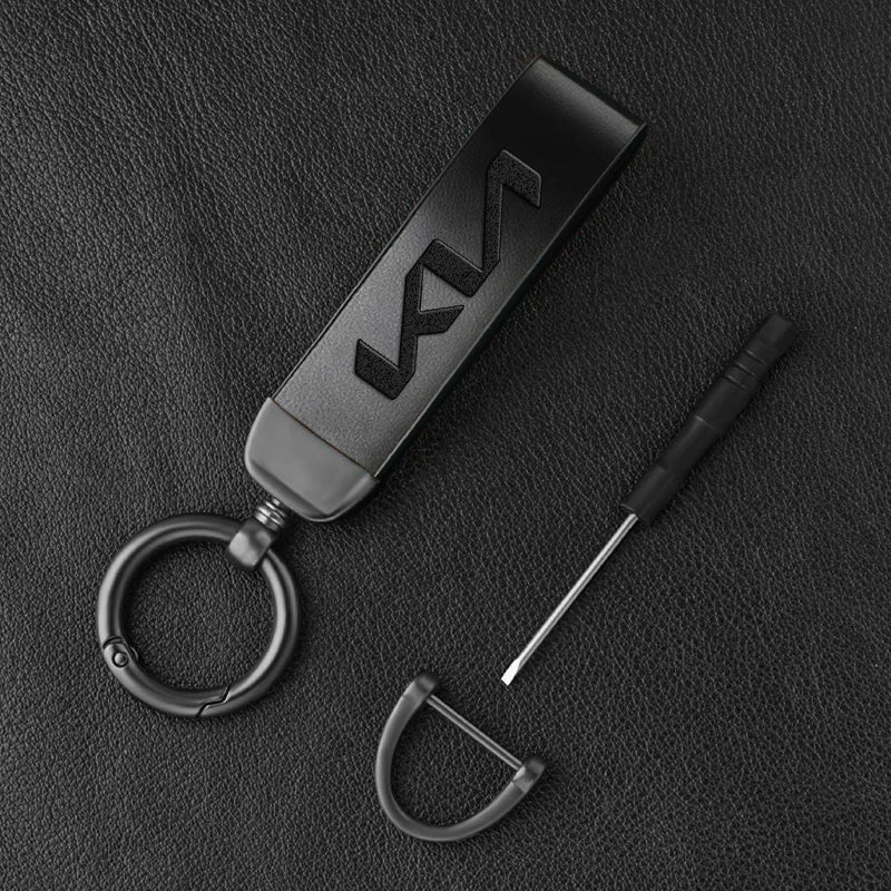 KN Car Leather Keychain