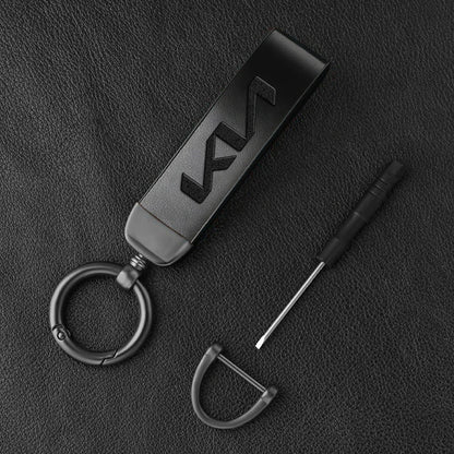 KN Car Leather Keychain