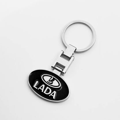 Porte-clés en cuir et métal Lada 3D 