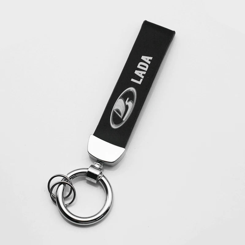 Porte-clés en cuir et métal Lada 3D 