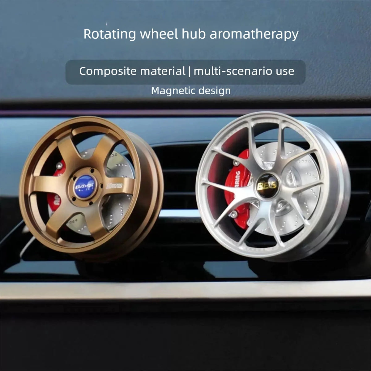Rotating Magnetic Car Aroma Diffuser – Gyroscope Fingertip Style