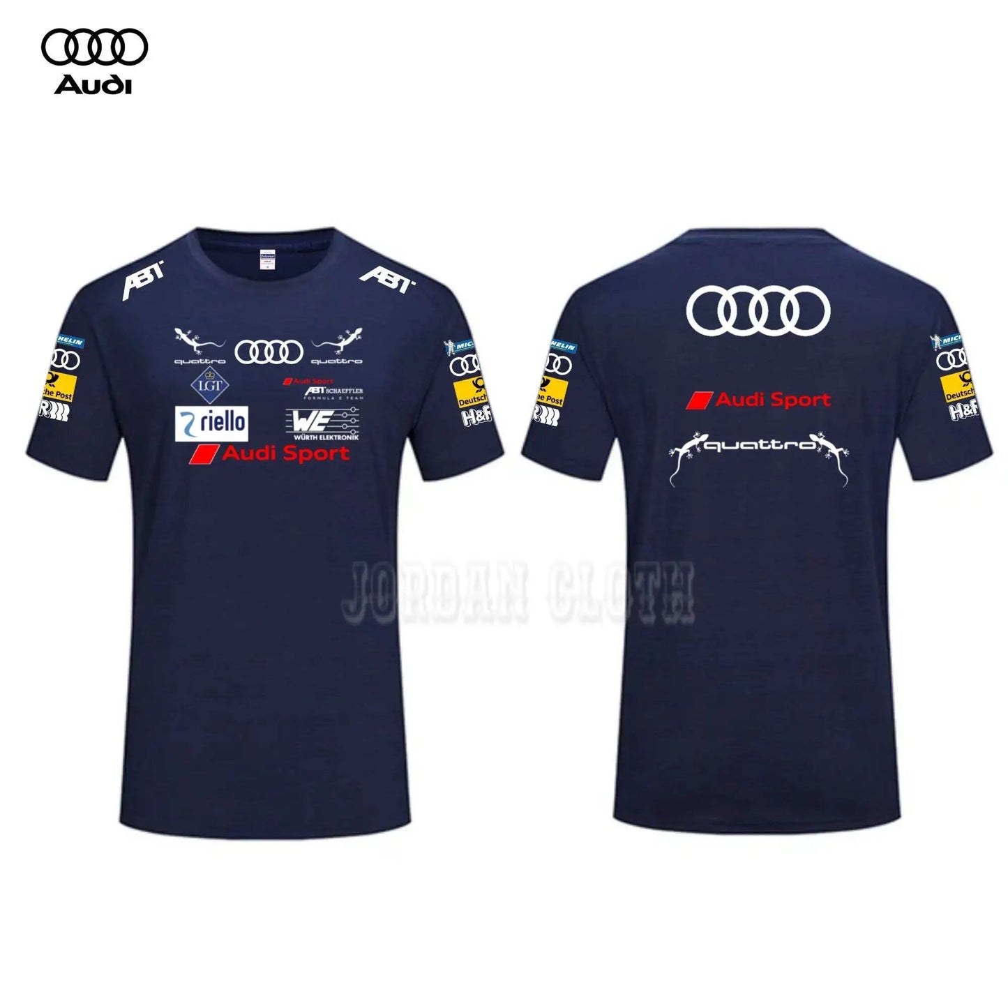 قميص فريق السباق الرياضي بأكمام قصيرة