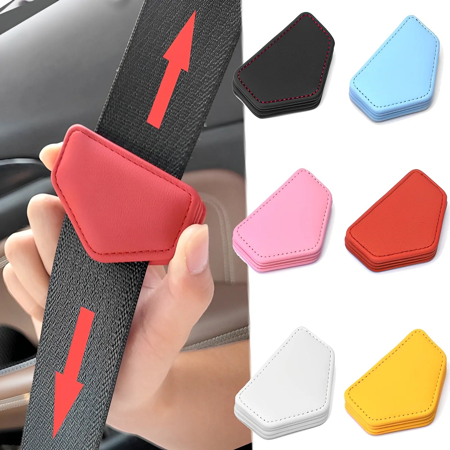 Auto-Sicherheitsgurt-Clip, magnetisch, PU-Leder