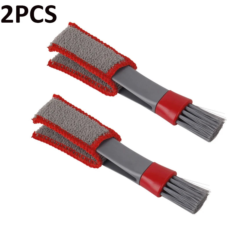 2PCS Car Air Vent Brush Double Head 