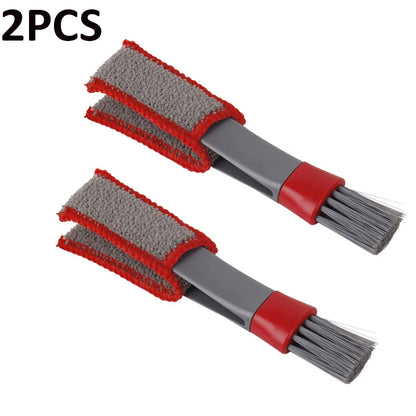 2PCS Car Air Vent Brush Double Head 