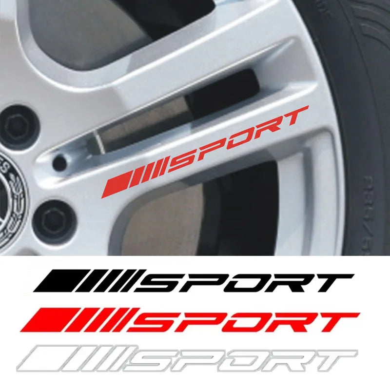 4PC Stickers Wheels Sport 