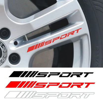 4PC Stickers Wheels Sport 