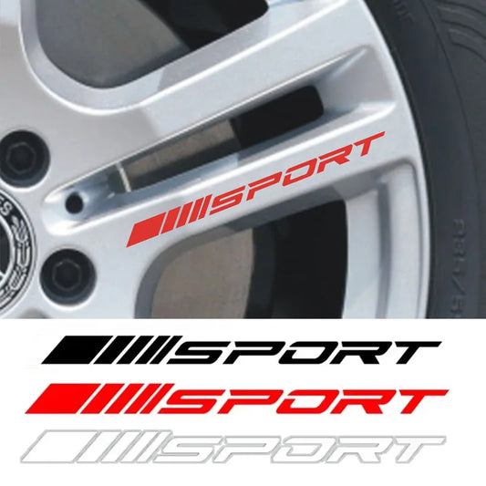 4PC Stickers Wheels Sport 