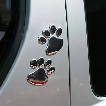 2PCS/SET 3D Pet Footprint Decal