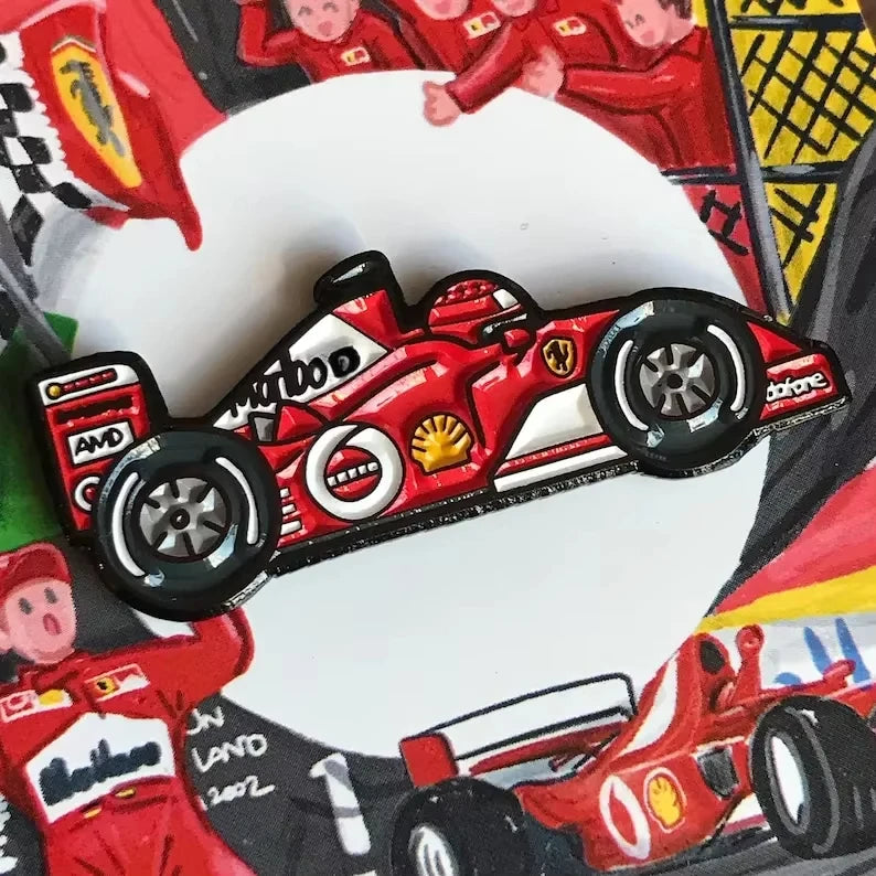 F1 Car Schumacher Enamel Pin 