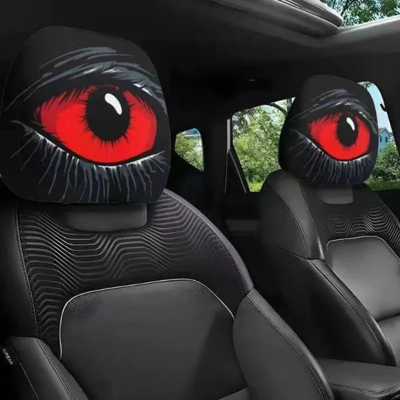 2PC Halloween Face Printed Car Pillow 