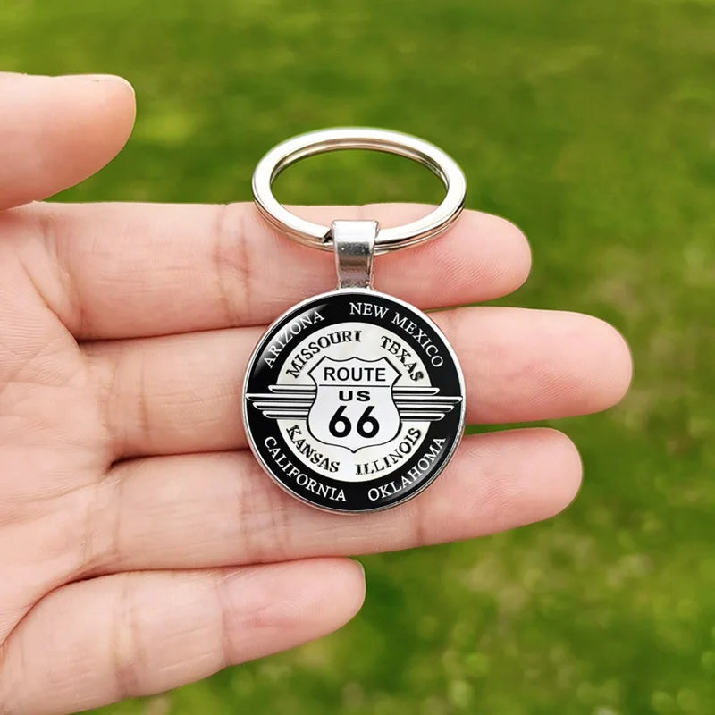 Chaveiro com sinal da Rota 66