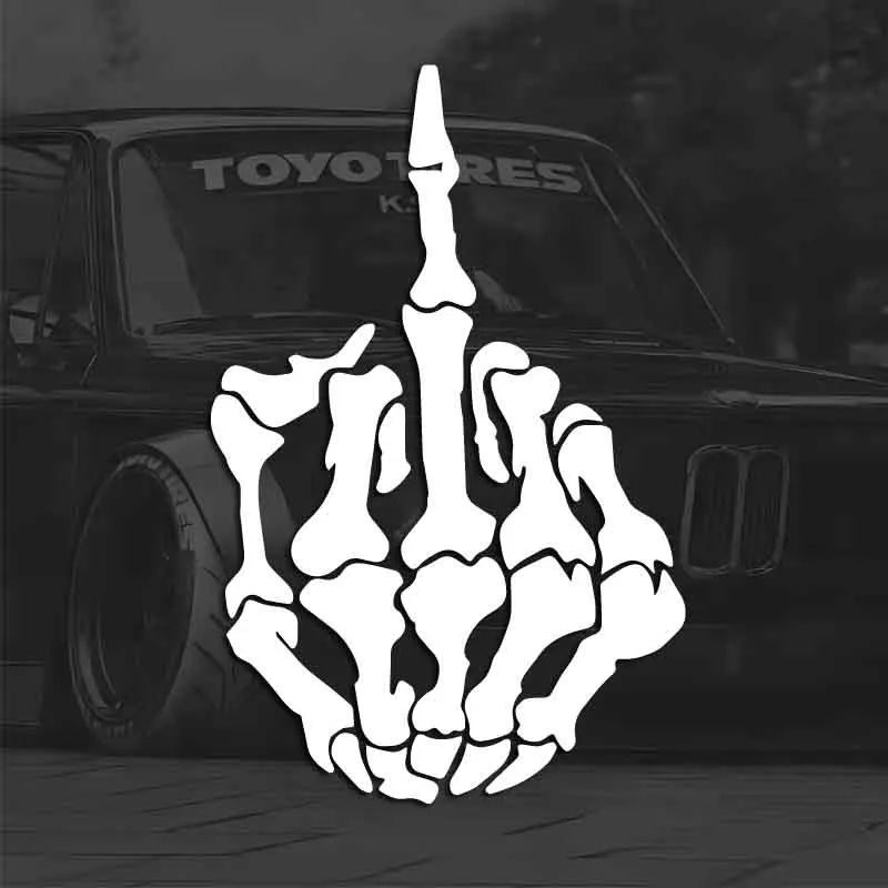 Adesivos de dedo de caveira para carro