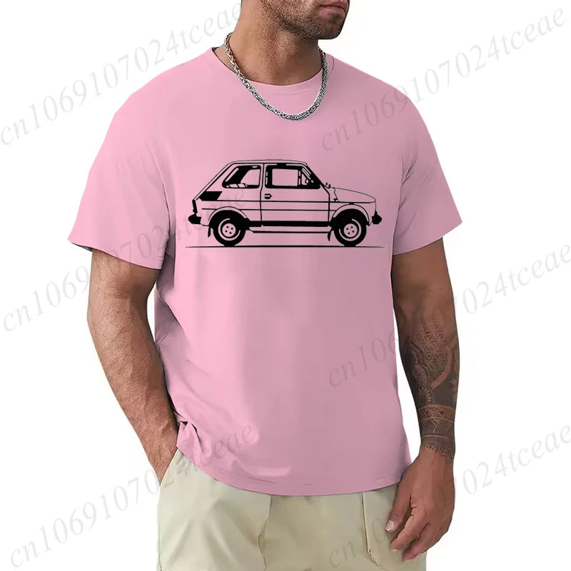 Old Car Print Man Fashion T-Shirt