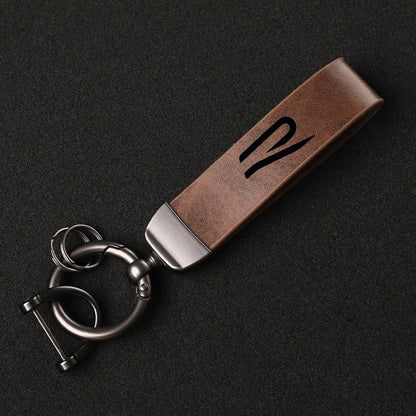 R Line Leather Keyring VW