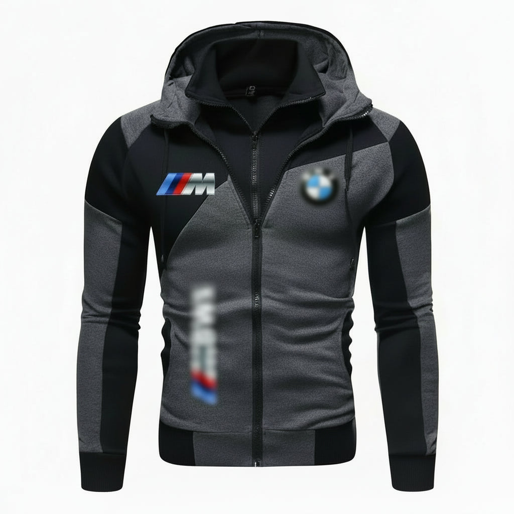 Men's Motorcycle Style Cotton Sweatshirt BW