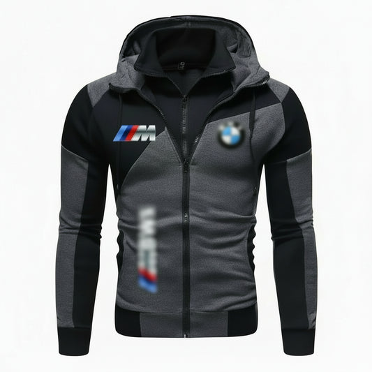 Men's Motorcycle Style Cotton Sweatshirt BW