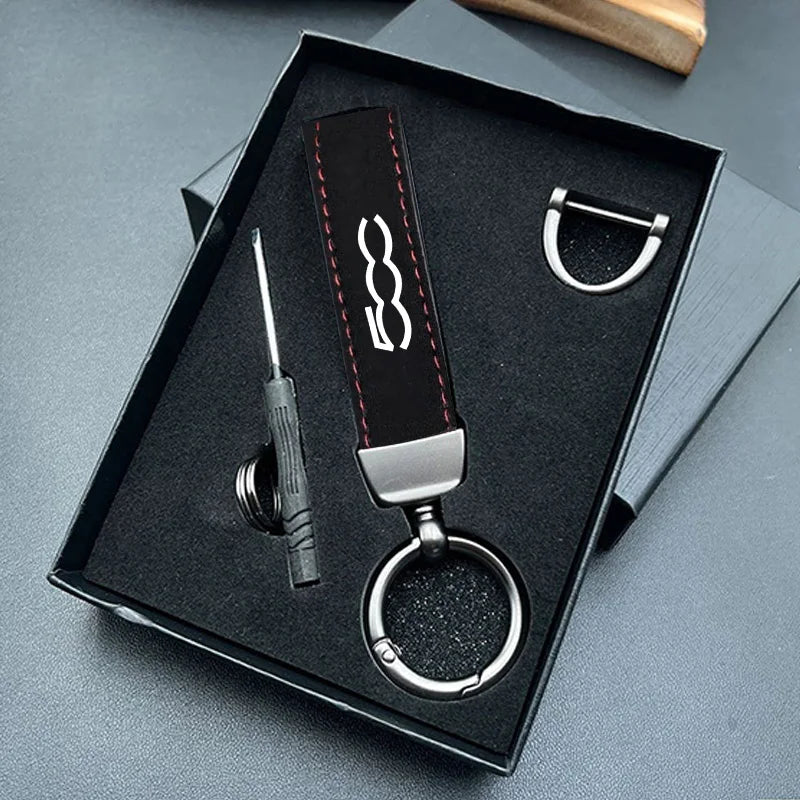 500 Car Leather Keychain 