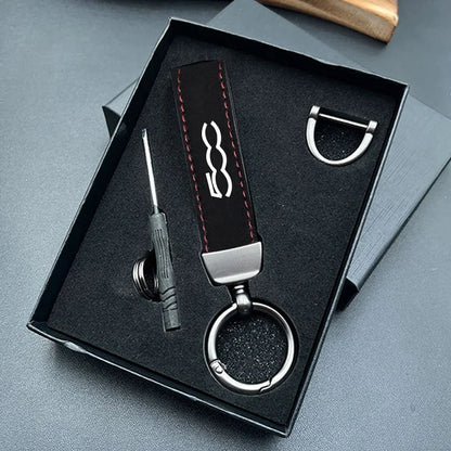500 Car Leather Keychain 