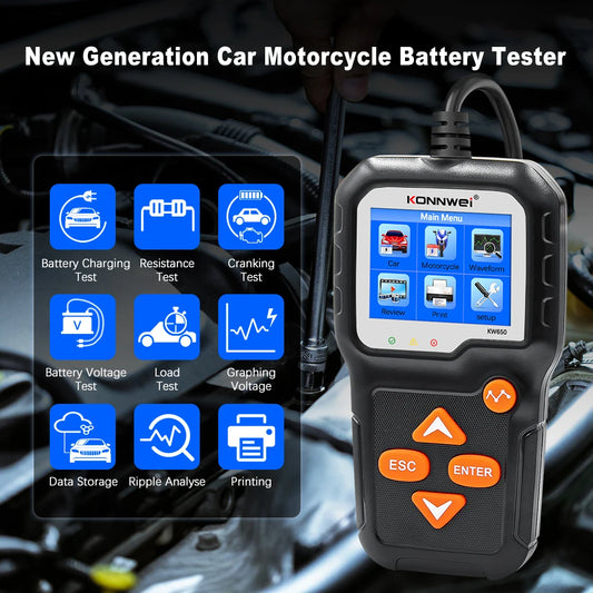 Car & Motorcycle Battery Tester