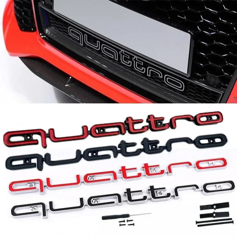 Quattro Emblem 3D-Abzeichen Auto