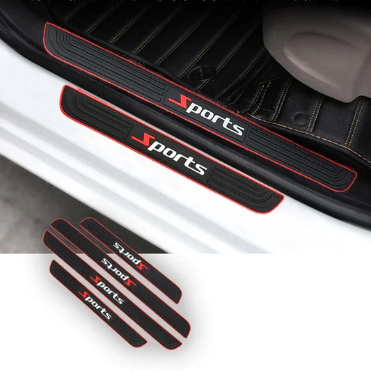 4PCS Rubber Car Threshold Strip SPORT 