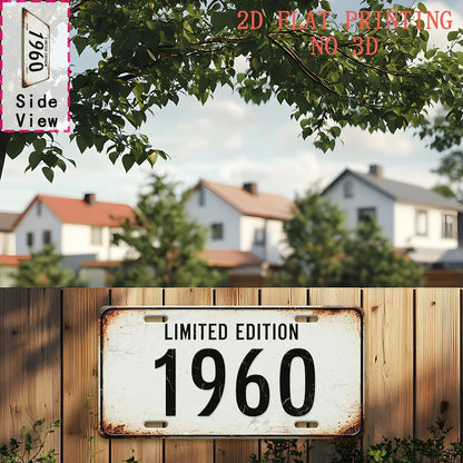 Retro 1960 Aluminum Sign Decor 