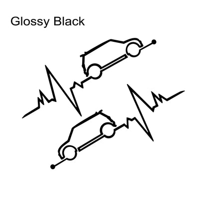 Car Window Heartbeat Sticker