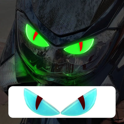 3D Luminous Vinyl Motorcycle Reflective Eyes 