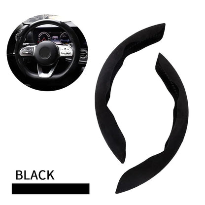 Suede / Nappa Leather Car Steering Wheel Cover 