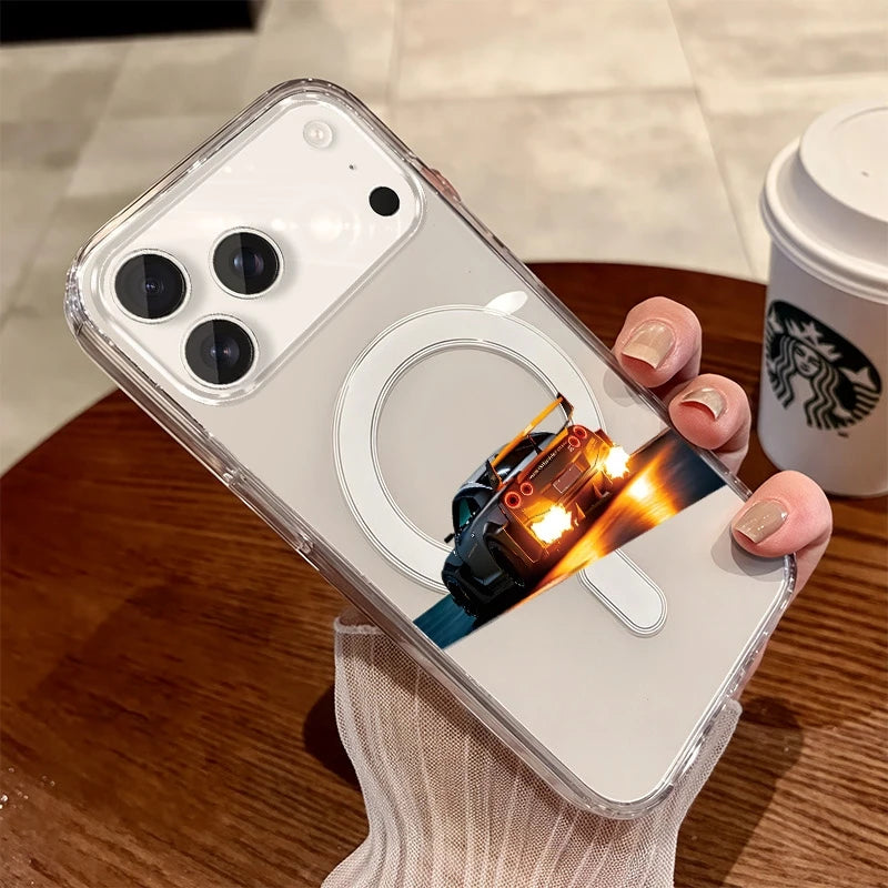 Custodia MagSafe per iPhone con tema Auto