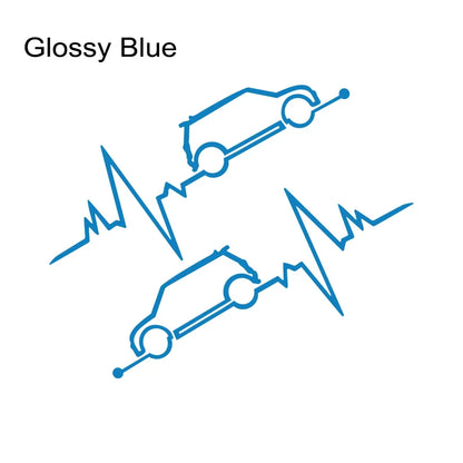 Car Window Heartbeat Sticker
