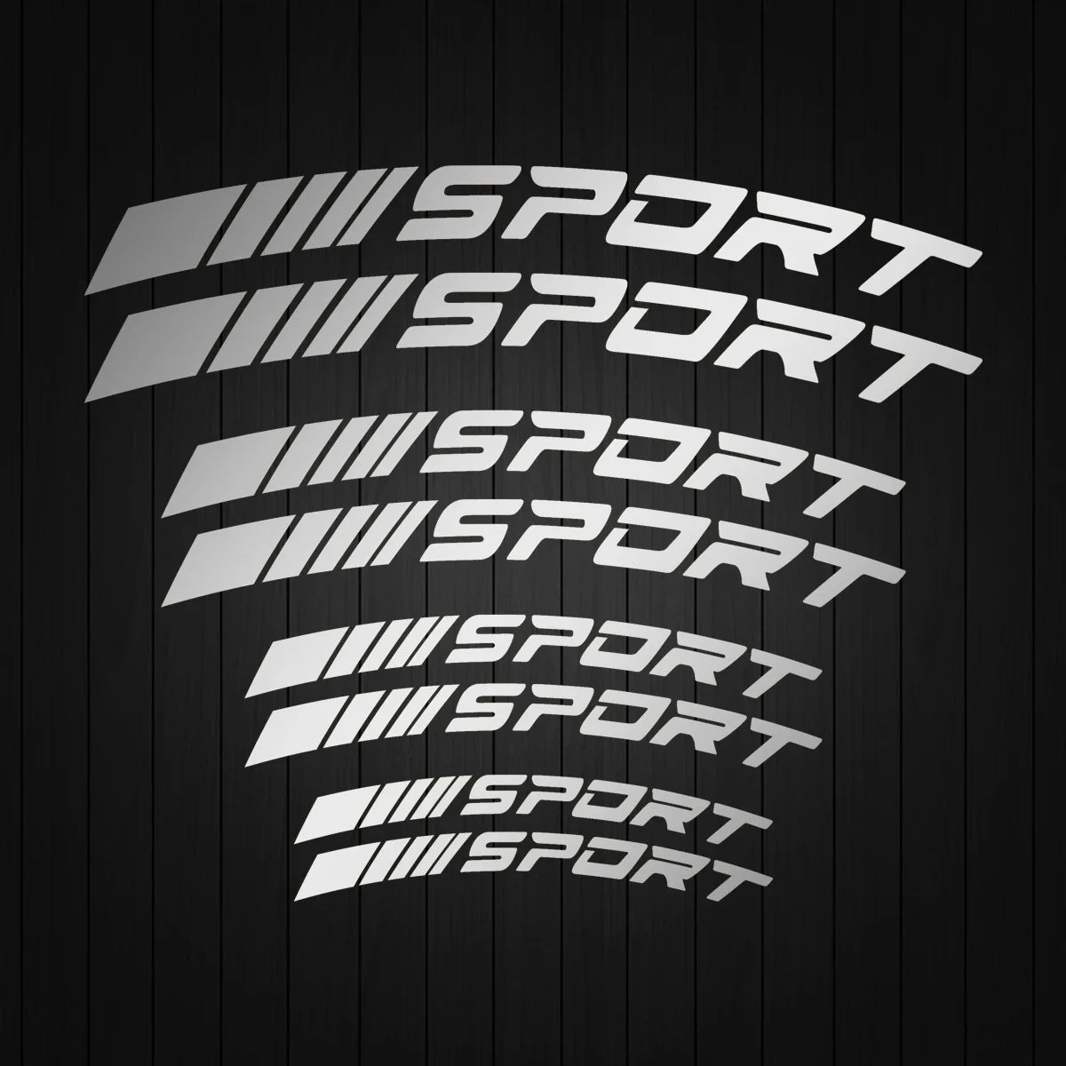 Reflektierender Aufkleber „Sport Curve“. 
