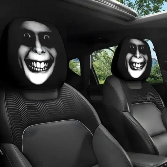 2PC Halloween Face Printed Car Pillow 