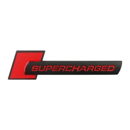 Supercharged Metal Emblem Sticker
