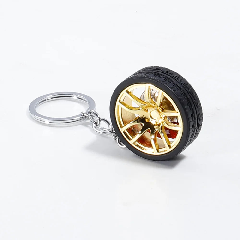Car Wheel Rubber Keychain 