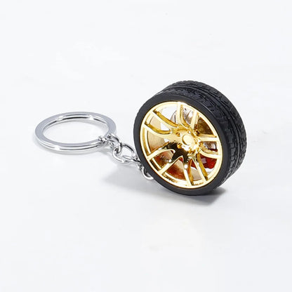 Car Wheel Rubber Keychain 