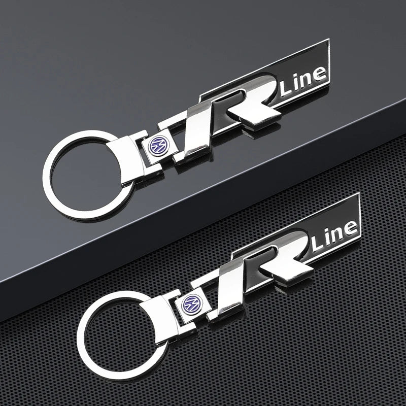 R Line Metal Keychain 