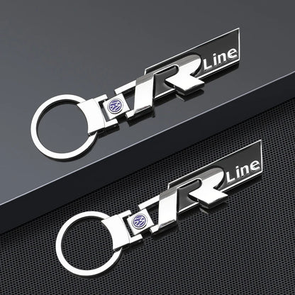 R Line Metal Keychain 