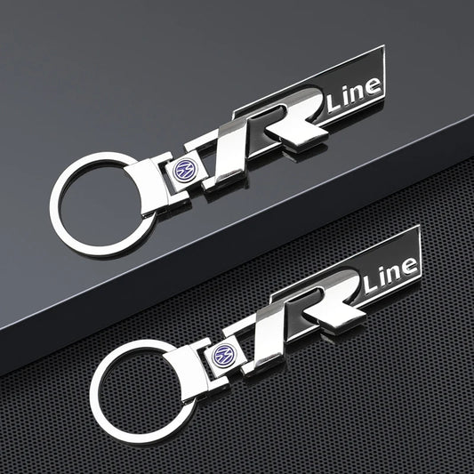 R Line Metal Keychain 