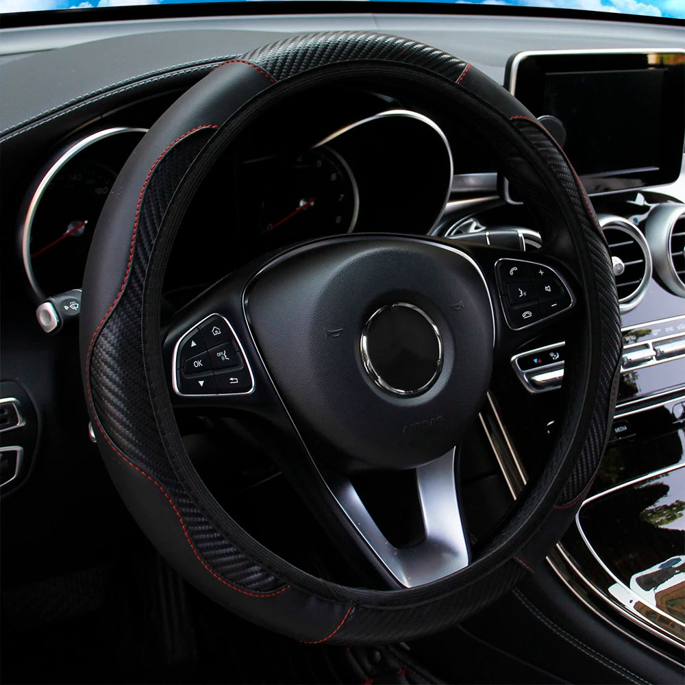 PU Leather Car Steering Wheel Cover Inner Ring 
