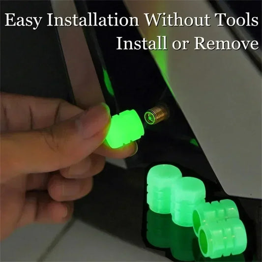 Glowing Tire Valve Caps